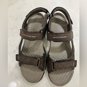 Skechers Dark Brown Open-Toe Sandals